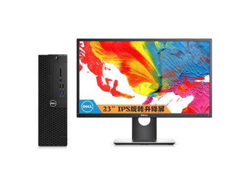 全新 戴尔DELL 3050SFF台式机 i3-7100/4GB/500GB/核显/E2216H显示器